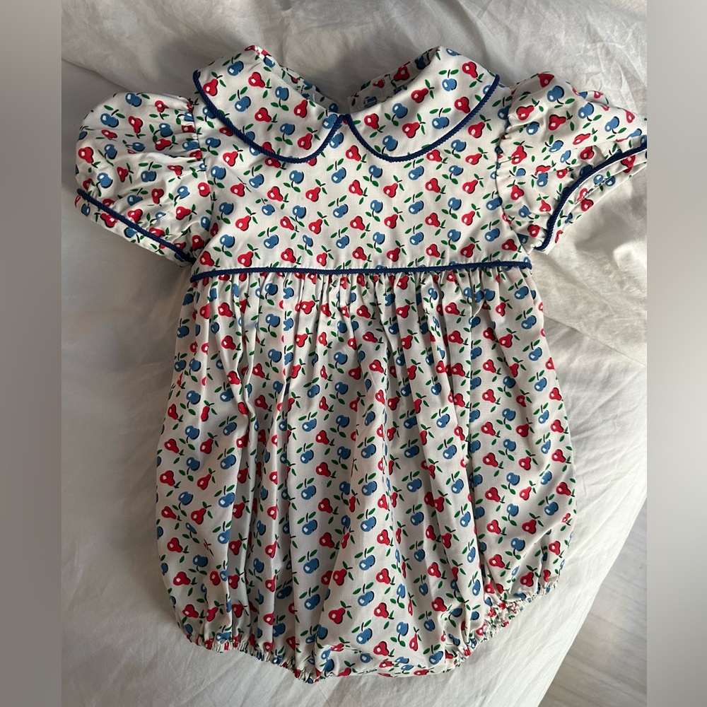 Little English Charlotte Bubble in “Perfect Pear Pattern”, size 9 months